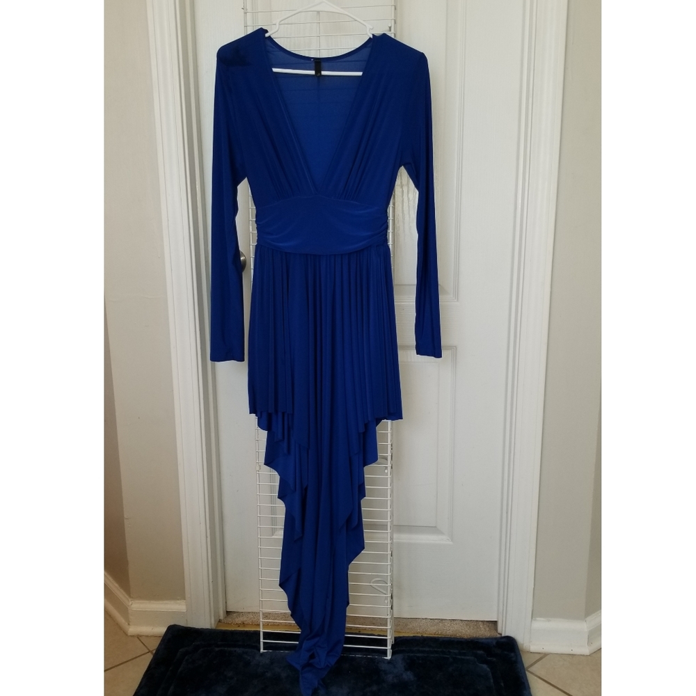 V-Cut Sexy High Low Party Dress